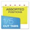 Pendaflex 1/5-Cut Tabs 2 in. Capacity Letter Size Extra Capacity Reinforced Hanging File Folders with Box Bottom - Yellow (25/Box)